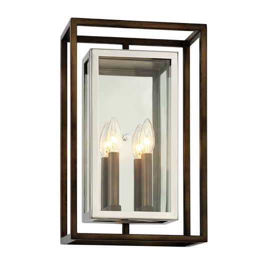 Morgan Wall Sconce - 2-Light - Bronze/Stainless Steel - Troy Lighting B6513-BRZ/SS