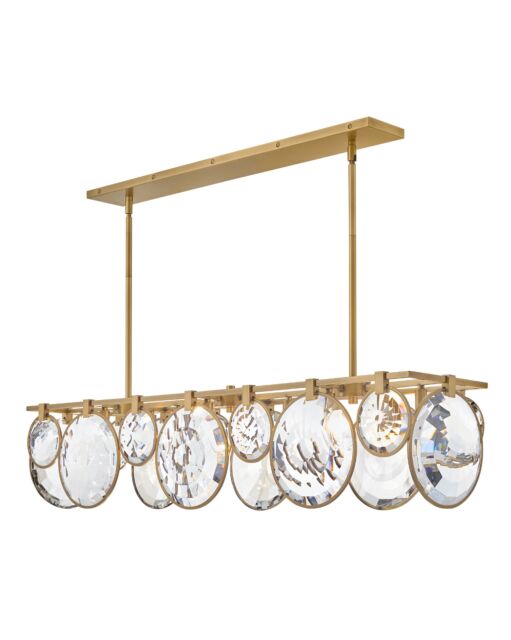 Nala Medium Eight Light Linear - Heritage Brass by Fredrick Ramond