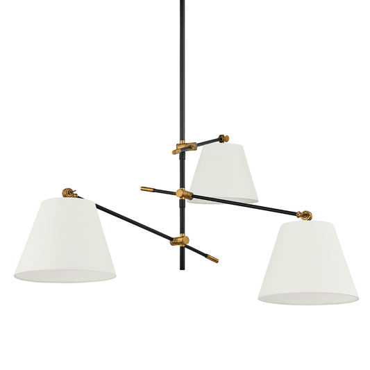 Navin Chandelier - 3-Light - Patina Brass - Troy Lighting F2653-PBR/TBK