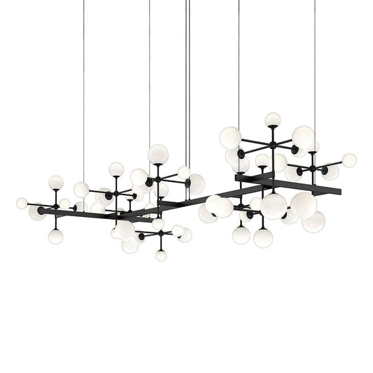 Nebula Zig Zag Chandelier - Satin Black by SONNEMAN