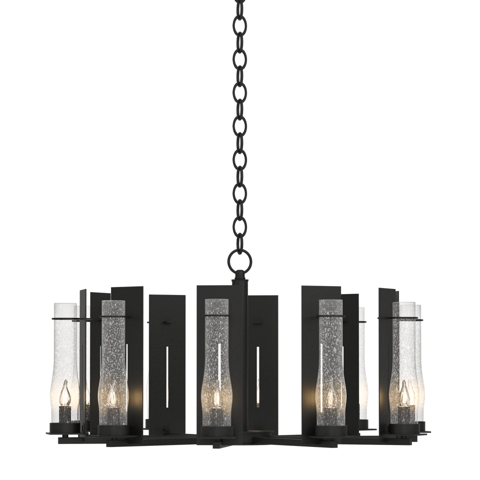 New Town 10-Arm Chandelier - Black by Hubbardton Forge