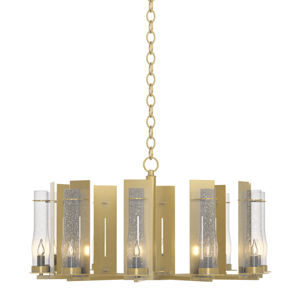 New Town 10-Arm Chandelier - Modern Brass by Hubbardton Forge