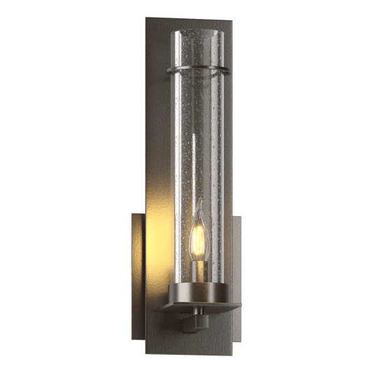New Town Sconce - Oil Rubbed Bronze - Clear Seeded Glass by Hubbardton Forge