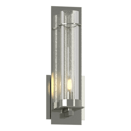 New Town Sconce - Sterling - Clear Seeded Glass by Hubbardton Forge