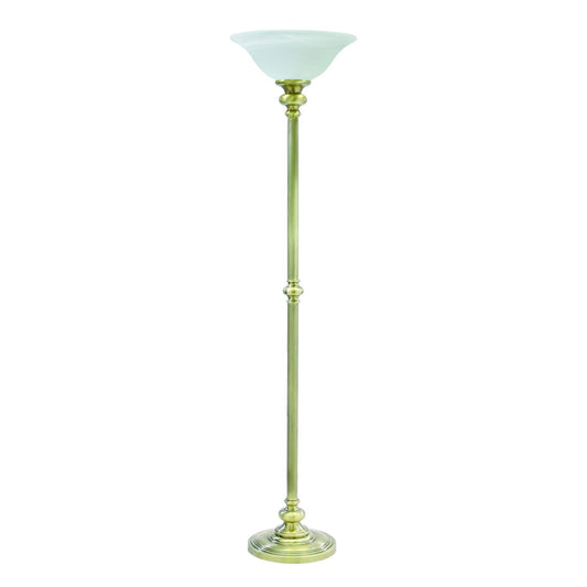 Newport Torchiere Floor Lamp - N600-O-AB - Antique Brass by House of Troy