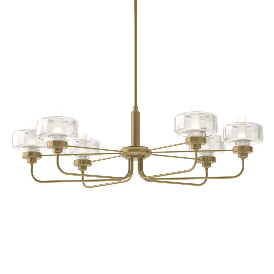 Nola Pendant - Modern Brass - Clear with Frost Glass by Hubbardton Forge