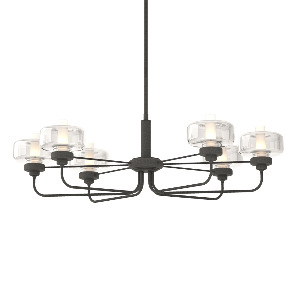 Nola Pendant - Natural Iron - Clear with Frost Glass by Hubbardton Forge