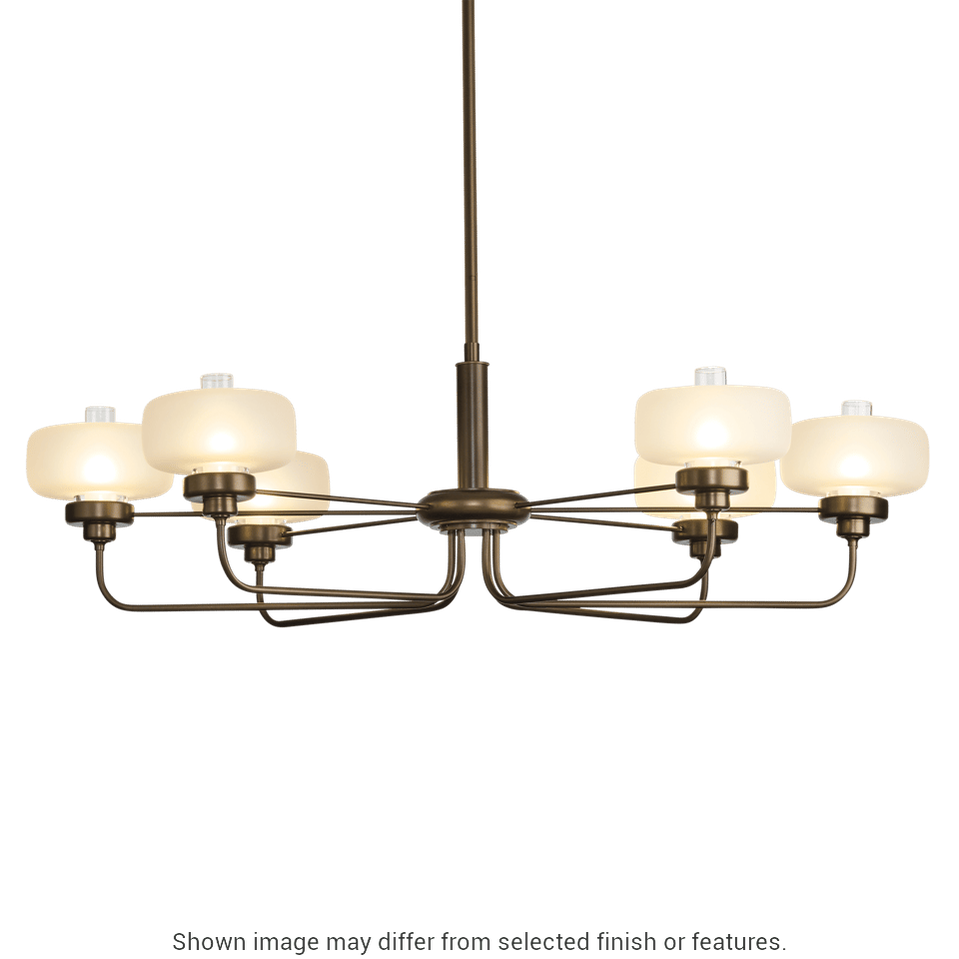 Nola Pendant - White - Frost with Clear Glass by Hubbardton Forge