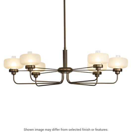 Nola Pendant - White - Frost with Clear Glass by Hubbardton Forge