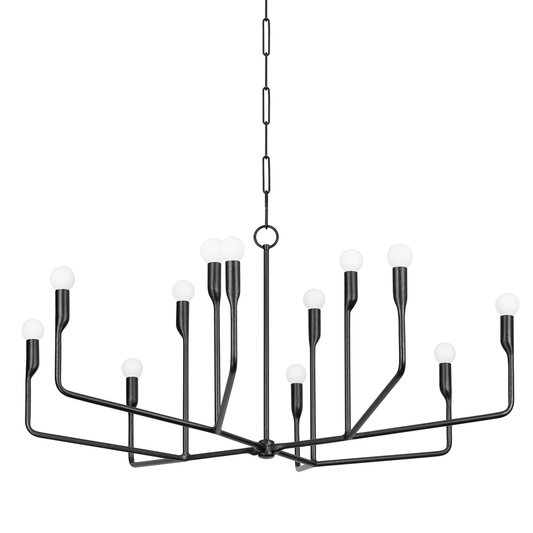 Norman Chandelier - 12-Light - Forged Iron - Troy Lighting F9242-FOR