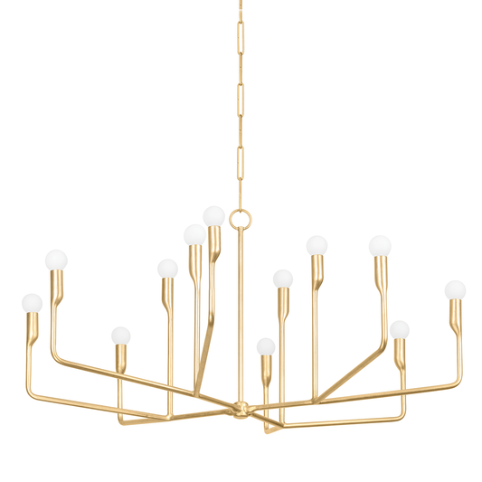 Norman Chandelier - 12-Light - Vintage Gold Leaf - Troy Lighting F9242-VGL