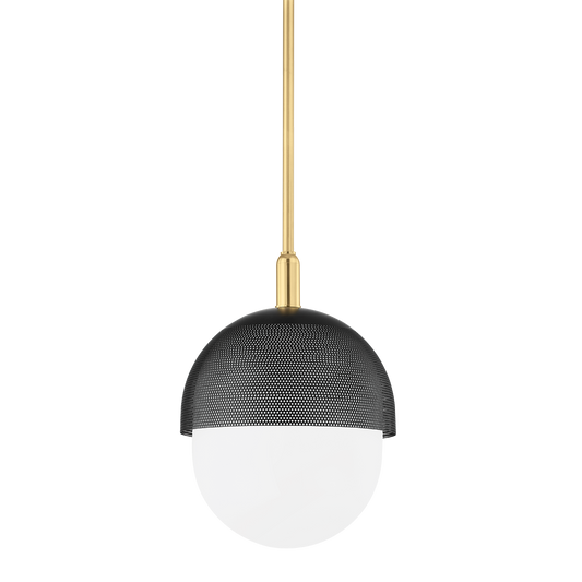 Nyack Pendant - Aged Brass/Black by Hudson Valley Lighting