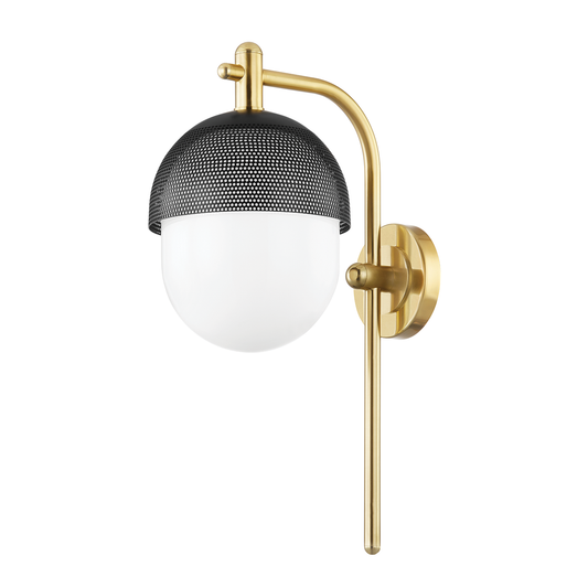 Nyack Wall Sconce - Aged Brass/Black by Hudson Valley Lighting