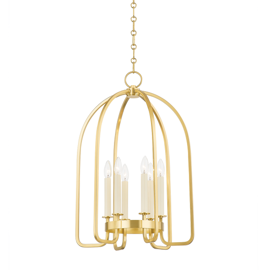 Oakville Lantern - 6-Light - Aged Brass by Hudson Valley Lighting
