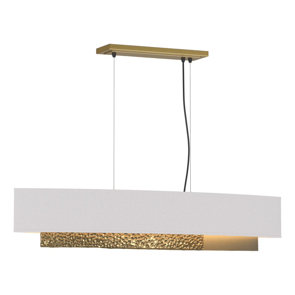 Oceanus Pendant - Modern Brass - Flax Shade by Hubbardton Forge