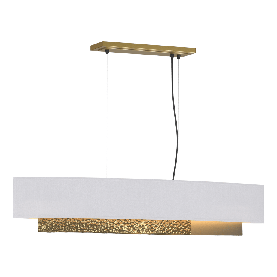 Oceanus Pendant - Modern Brass - Natural Anna Shade by Hubbardton Forge