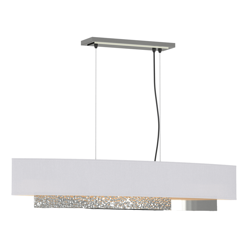 Oceanus Pendant - Sterling - Natural Anna Shade by Hubbardton Forge