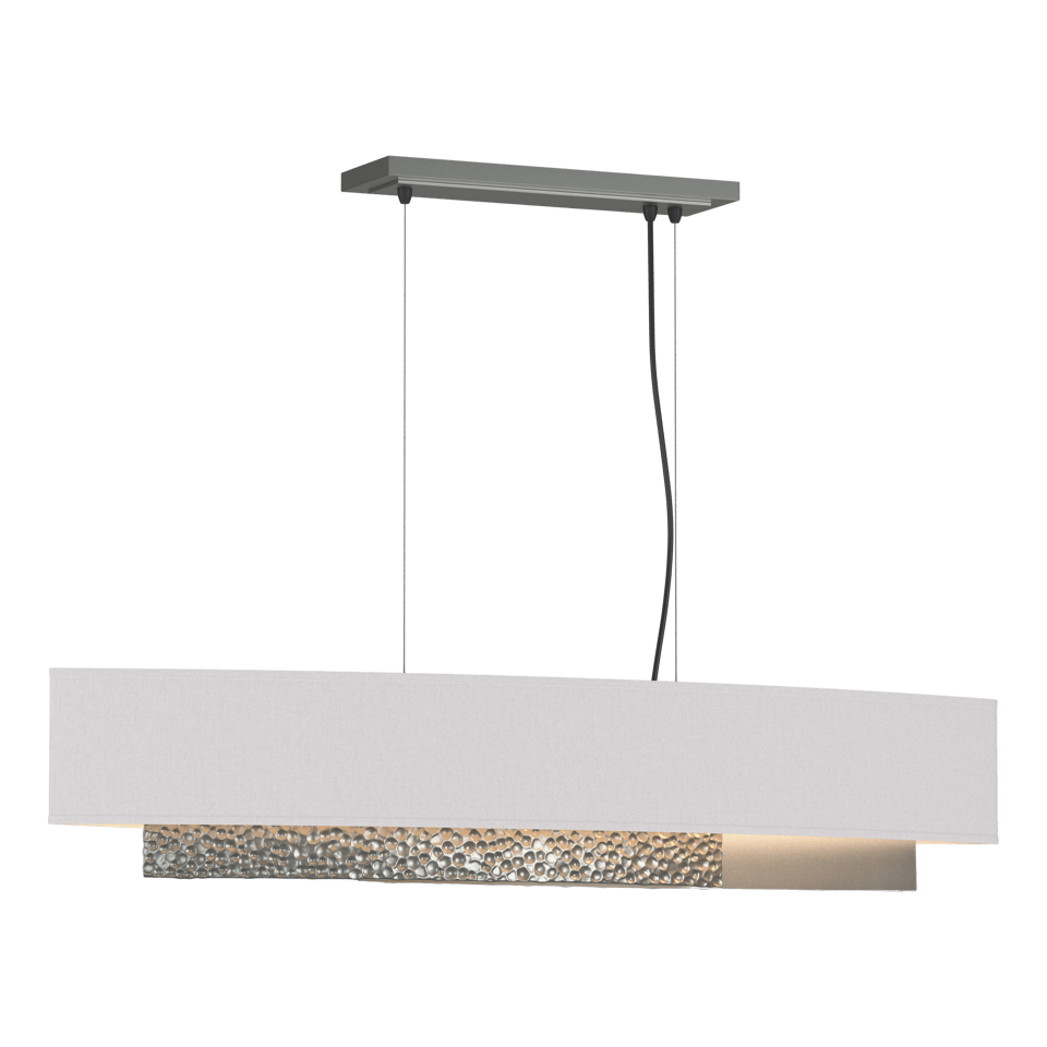 Oceanus Pendant - Vintage Platinum - Flax Shade by Hubbardton Forge