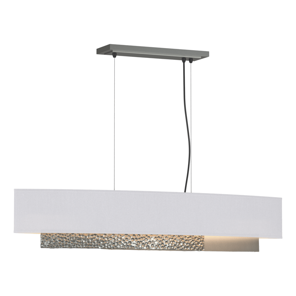 Oceanus Pendant - Vintage Platinum - Natural Anna Shade by Hubbardton Forge