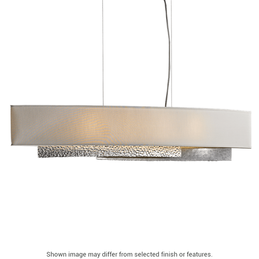 Oceanus Pendant - White - Natural Anna Shade by Hubbardton Forge