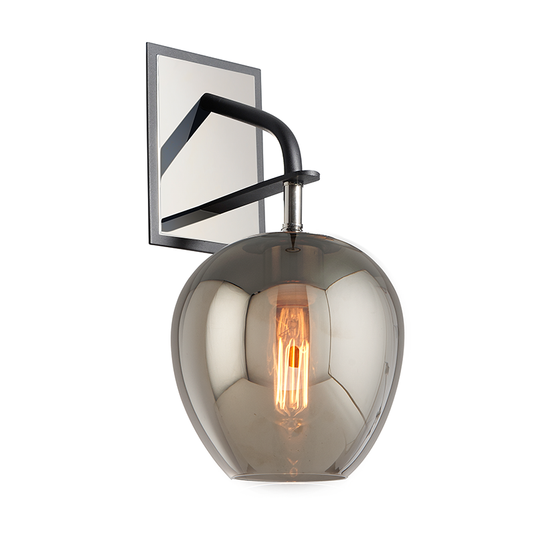 Odyssey Wall Sconce - 1-Light - Textured Black & Polish Nickel - Troy Lighting B4291-TBK/PN