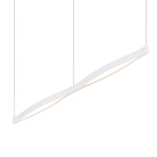 Ola Double Linear LED Pendant - Satin White by SONNEMAN