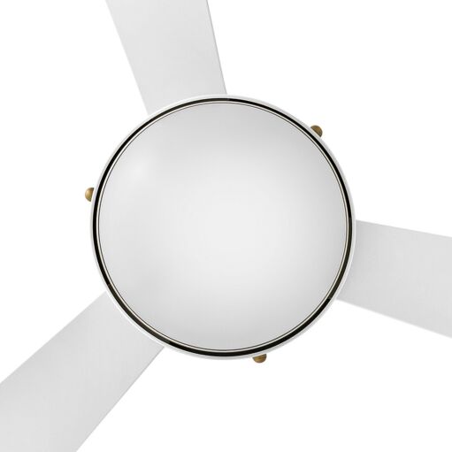 Oliver 50" LED Smart Fan - Matte White with Heritage Brass Accents by Hinkley Lighting