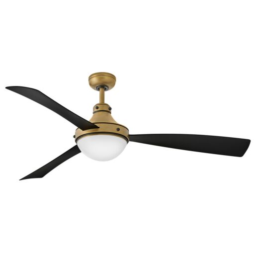 Oliver 62" LED Smart Fan - Heritage Brass with Matte Black Accents by Hinkley Lighting