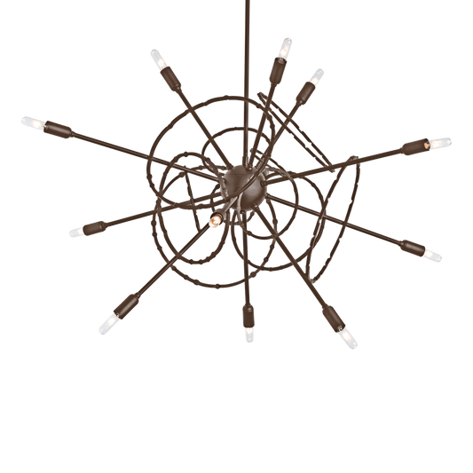 Olympus 12-Light Starburst Pendant - Bronze by Hubbardton Forge