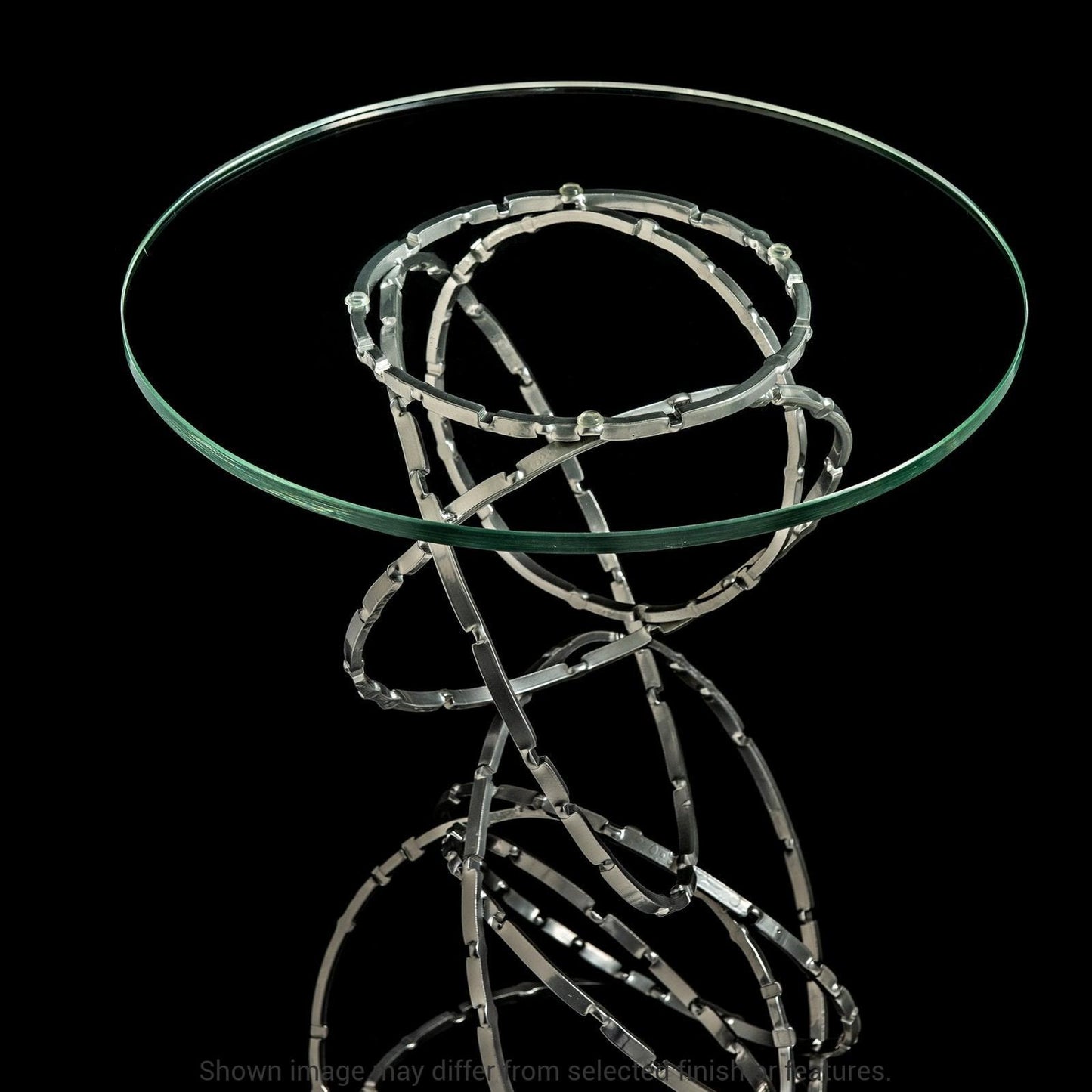 Olympus Glass Top Accent Table - White by Hubbardton Forge