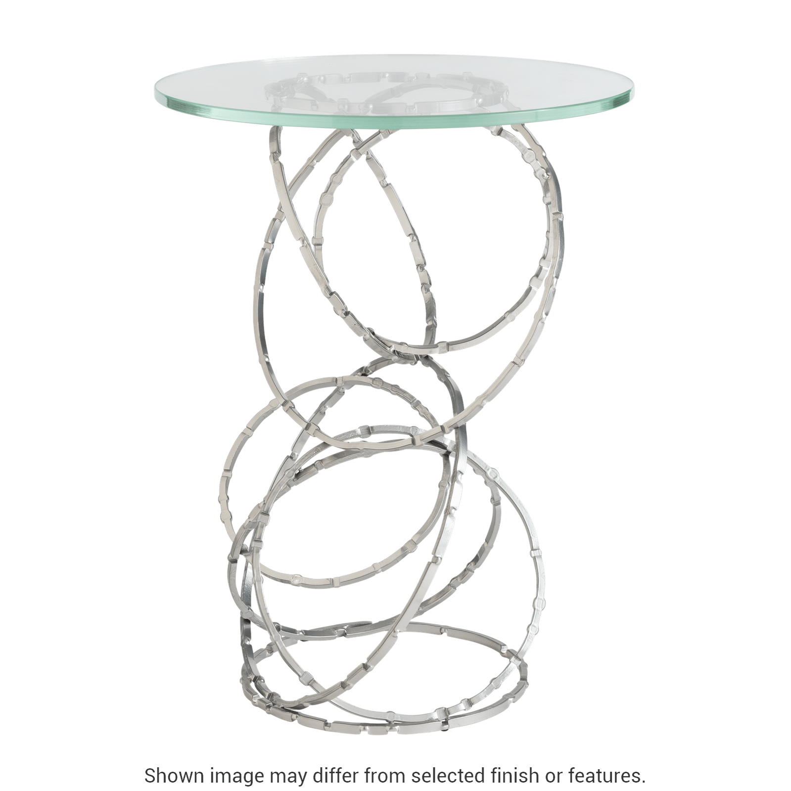 Olympus Glass Top Accent Table - White by Hubbardton Forge