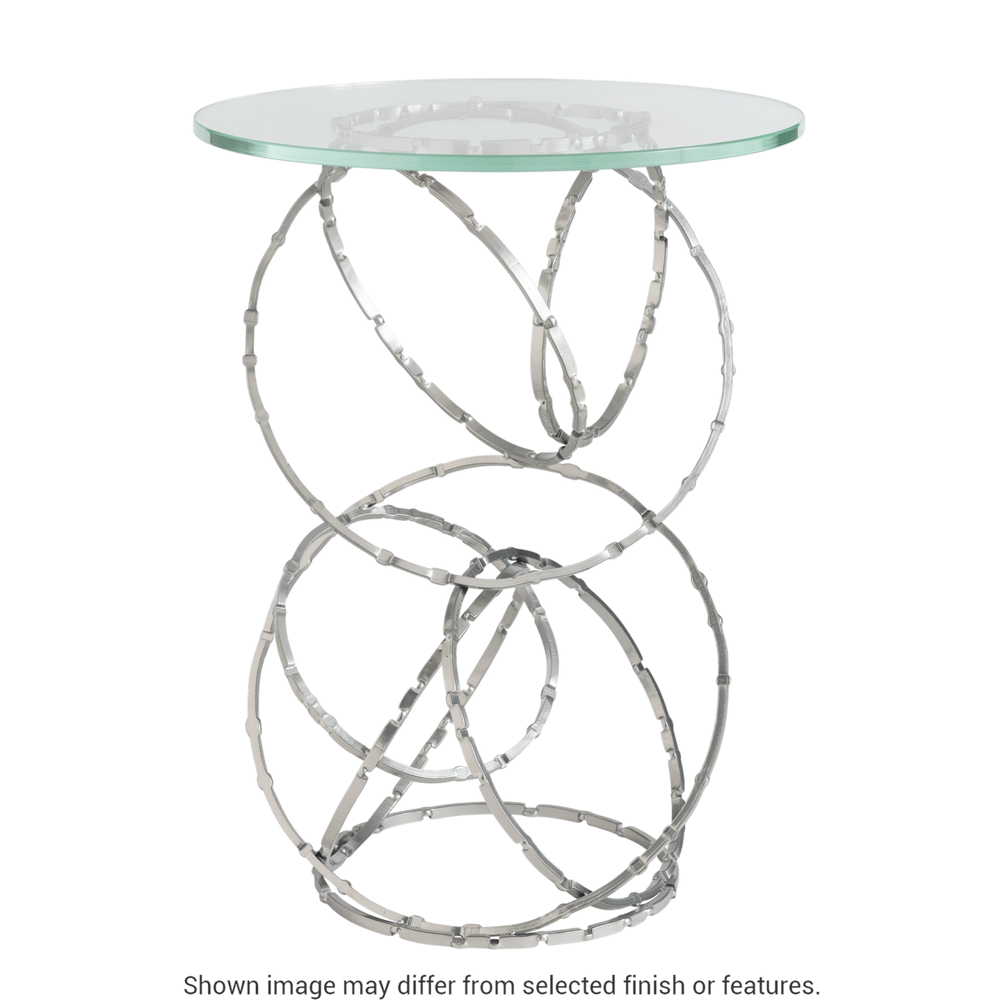 Olympus Glass Top Accent Table - White by Hubbardton Forge