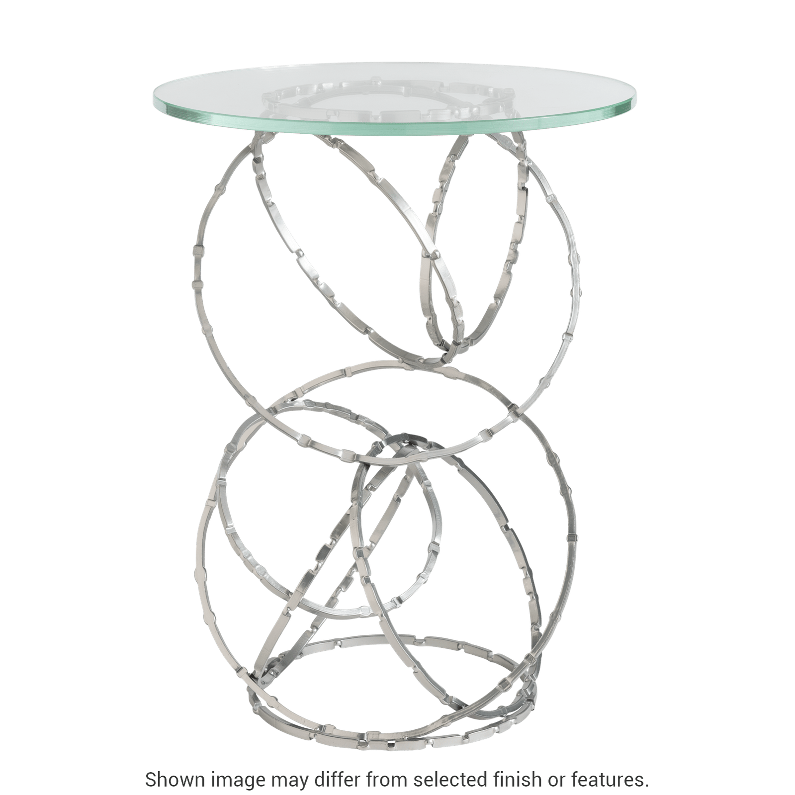 Olympus Glass Top Accent Table - White by Hubbardton Forge