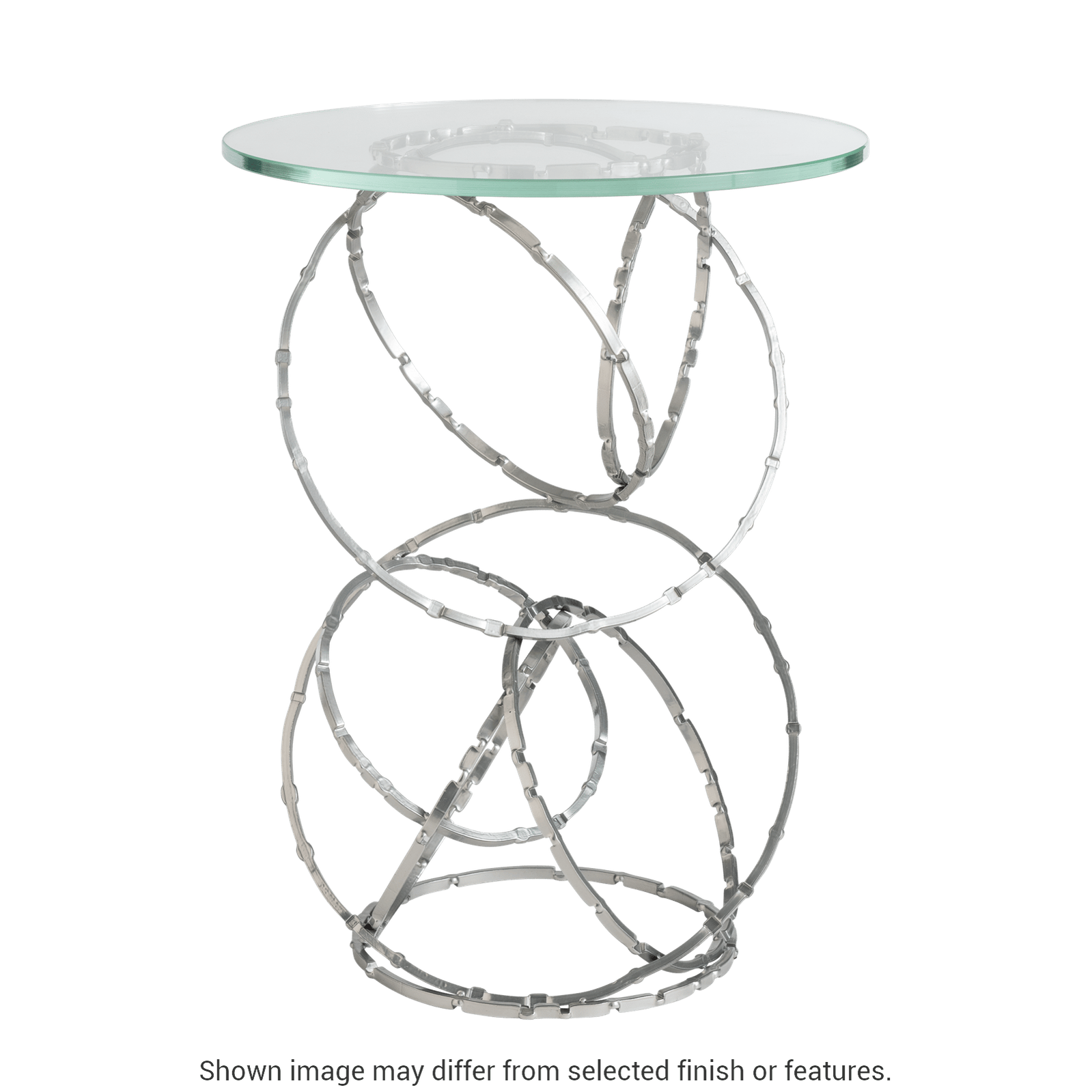 Olympus Glass Top Accent Table - White by Hubbardton Forge