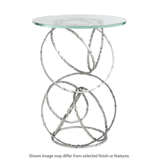 Olympus Glass Top Accent Table - White by Hubbardton Forge