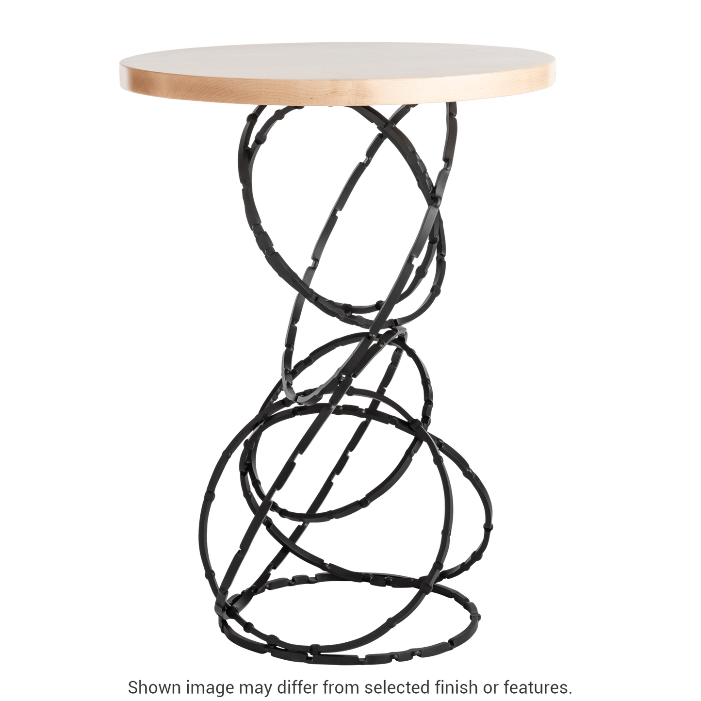 Olympus Wood Top Accent Table - White - Maple Natural Wood Top Accent by Hubbardton Forge