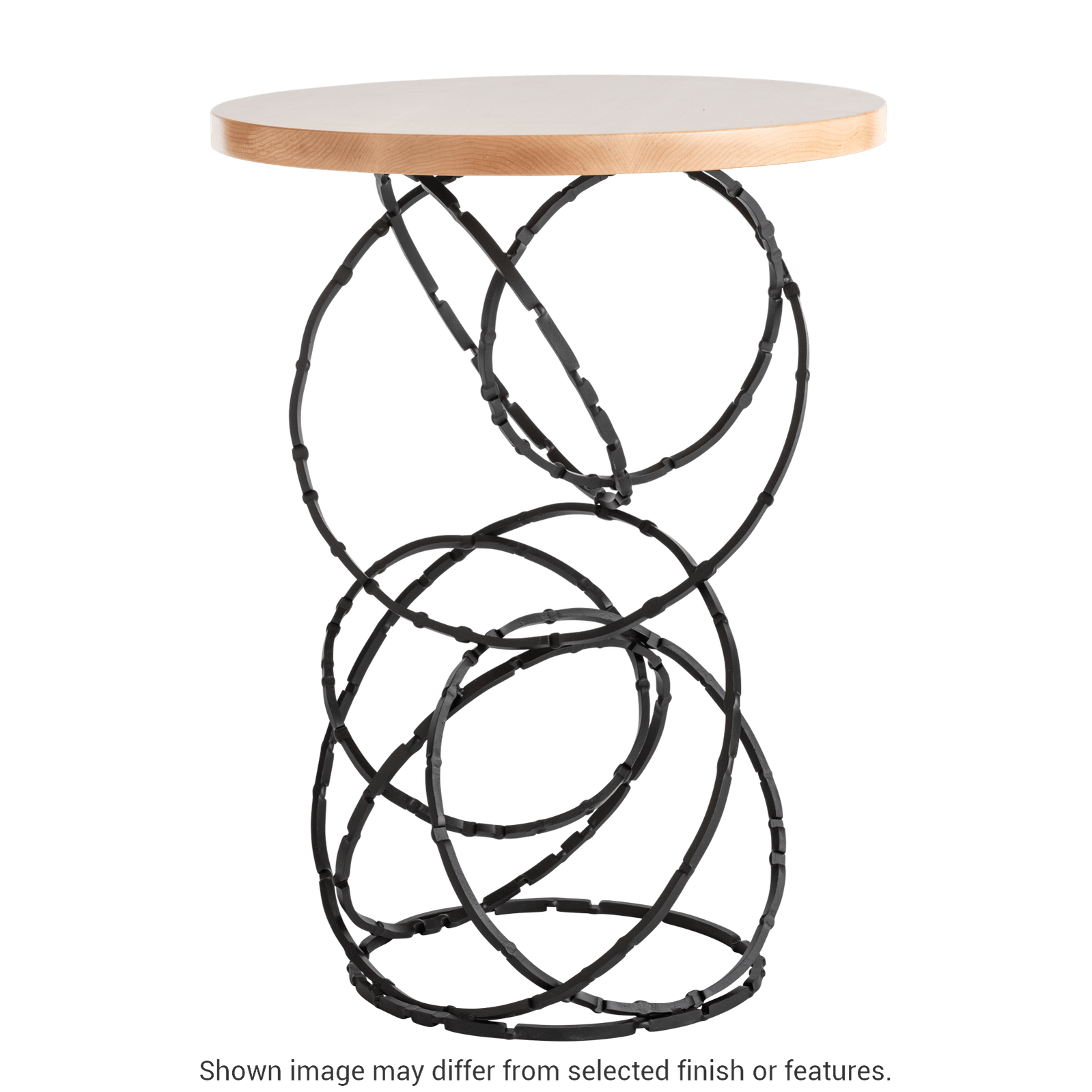 Olympus Wood Top Accent Table - White - Maple Natural Wood Top Accent by Hubbardton Forge
