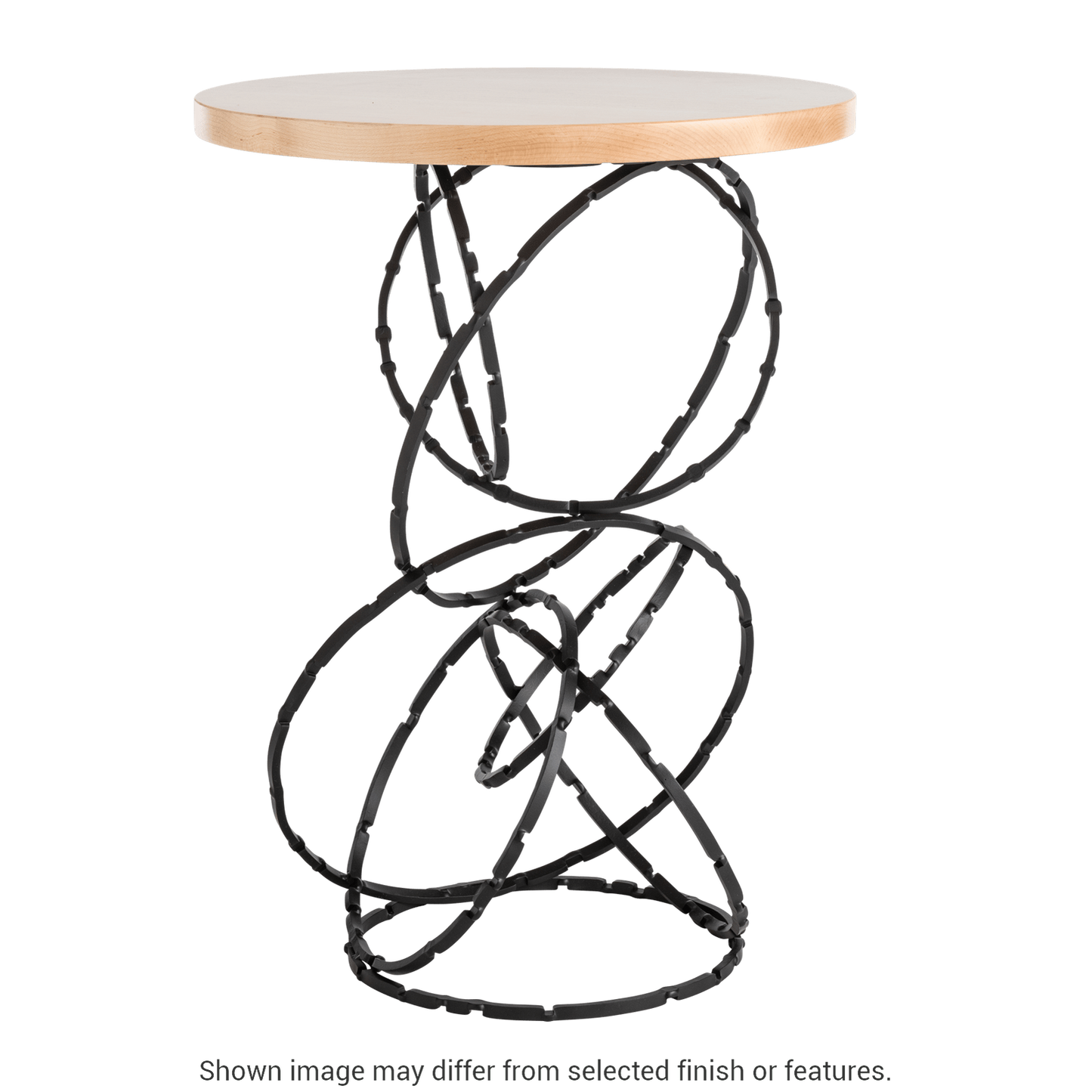 Olympus Wood Top Accent Table - White - Maple Natural Wood Top Accent by Hubbardton Forge