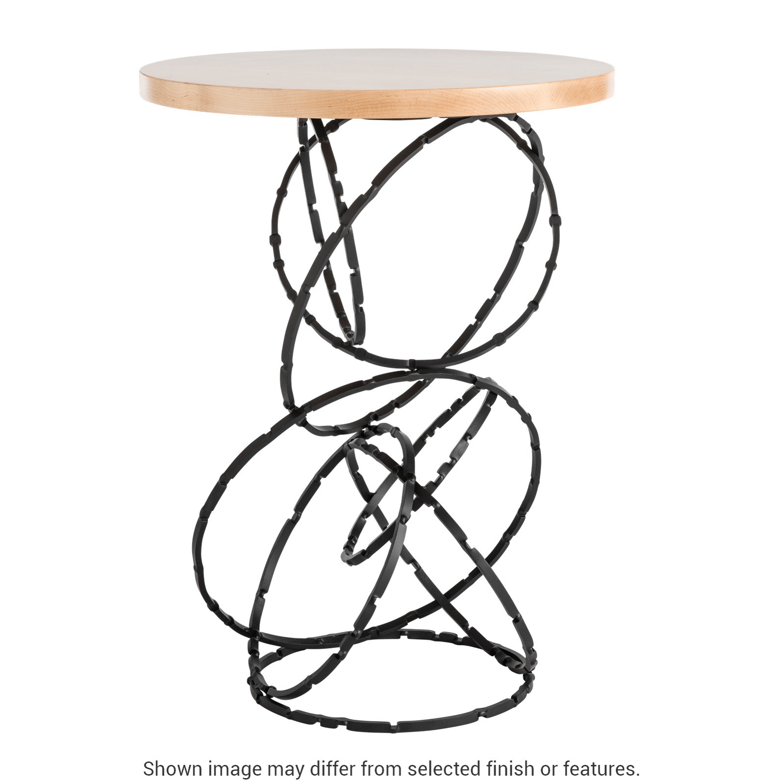 Olympus Wood Top Accent Table - White - Maple Natural Wood Top Accent by Hubbardton Forge