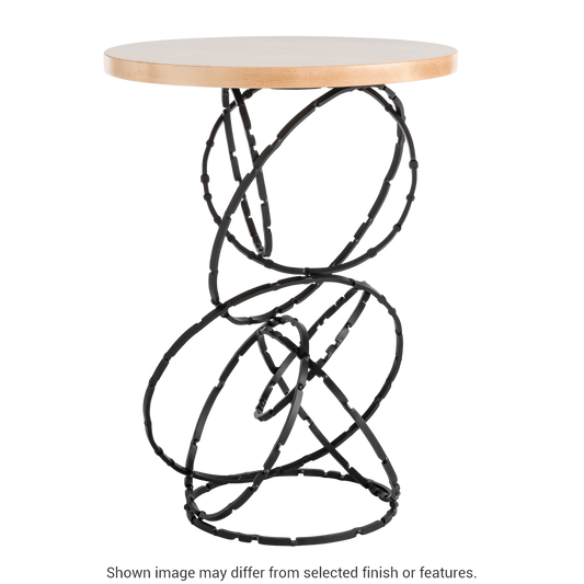 Olympus Wood Top Accent Table - White - Maple Natural Wood Top Accent by Hubbardton Forge