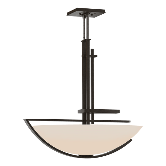 Ondrian Pendant - Oil Rubbed Bronze - Opal Glass by Hubbardton Forge