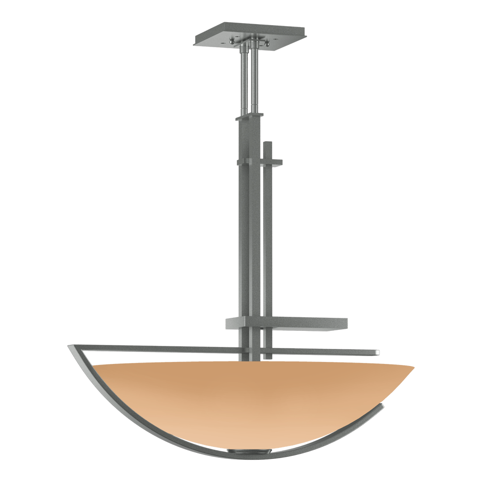 Ondrian Pendant - Vintage Platinum - Sand Glass by Hubbardton Forge