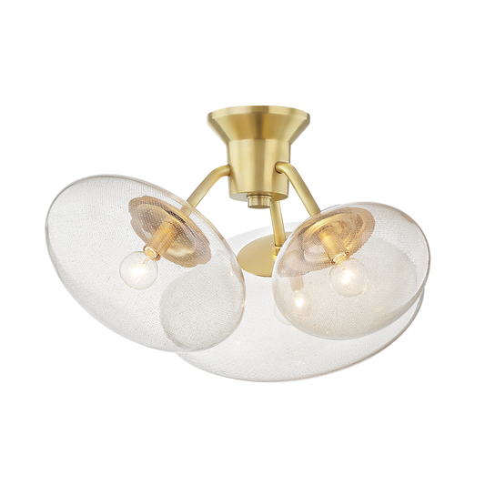 Opera Semi Flush - Aged Brass by Hudson Valley Lighting