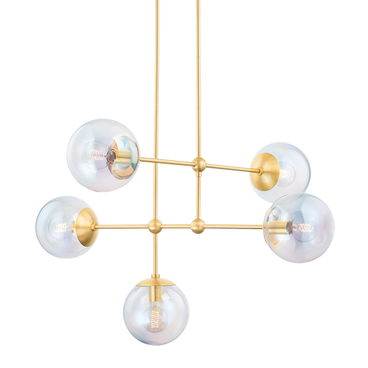 Ophelia Chandelier - 5-Light - Aged Brass - Mitzi H726805-AGB