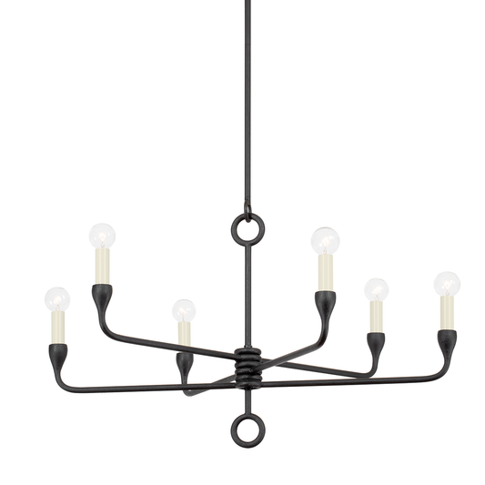 Orson Chandelier - 6-Light - Black Iron - Troy Lighting F9531-BI