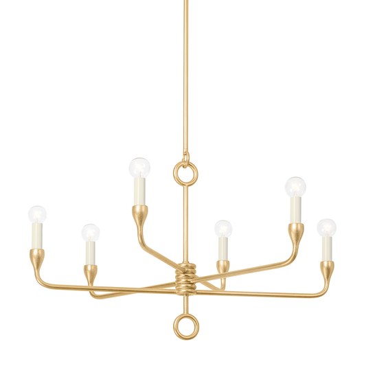 Orson Chandelier - 6-Light - Vintage Gold Leaf - Troy Lighting F9531-VGL
