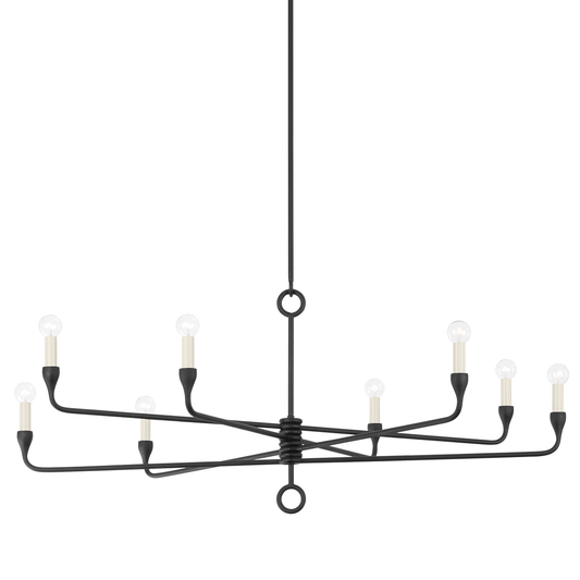 Orson Chandelier - 8-Light - Black Iron - Troy Lighting F9542-BI