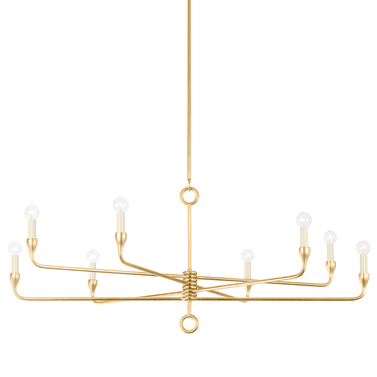 Orson Chandelier - 8-Light - Vintage Gold Leaf - Troy Lighting F9542-VGL