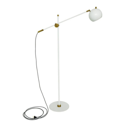 Orwell Floor Lamp - OR700-WTWB - Whie/Weathered Brass by House of Troy