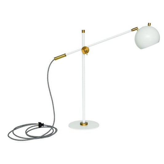 Orwell Table Lamp - OR750-WTWB - White/Weathered Brass by House of Troy